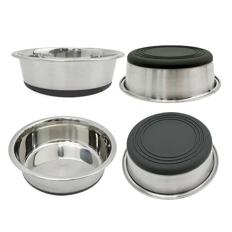Stainless Steel Pet Bowl with Non-Slip Base - Heavy Duty Dog/Cat up to 40lbs
