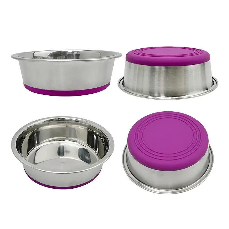 Stainless Steel Pet Bowl with Non-Slip Base - Heavy Duty Dog/Cat up to 40lbs