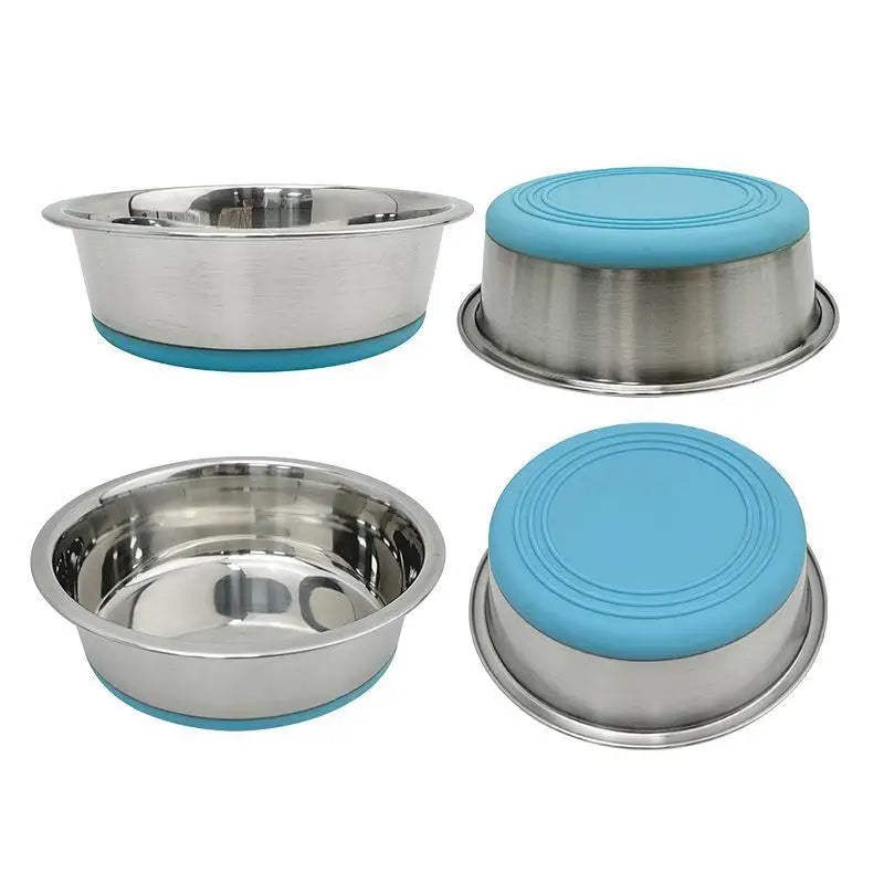 Stainless Steel Pet Bowl with Non-Slip Base - Heavy Duty Dog/Cat up to 40lbs