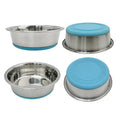 Stainless Steel Pet Bowl with Non-Slip Base - Heavy Duty Dog/Cat up to 40lbs