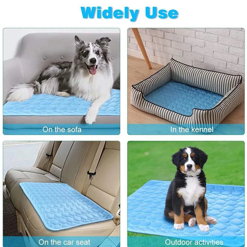 Dog Cooling Mat Cat Durable Ice Pad Blanket
