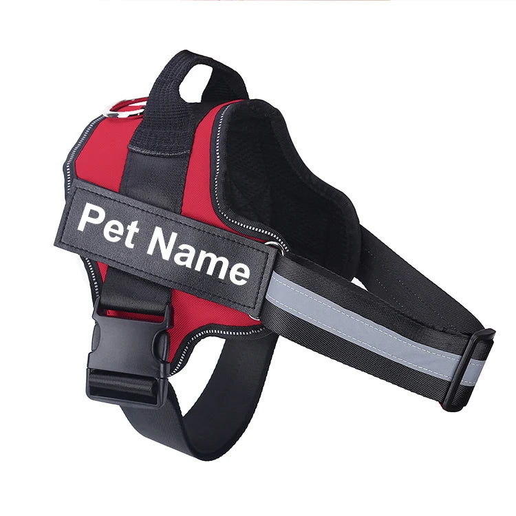 Dog Harness NO PULL Reflective Breathable Adjustable Pet Harness Vest with ID Custom Patch