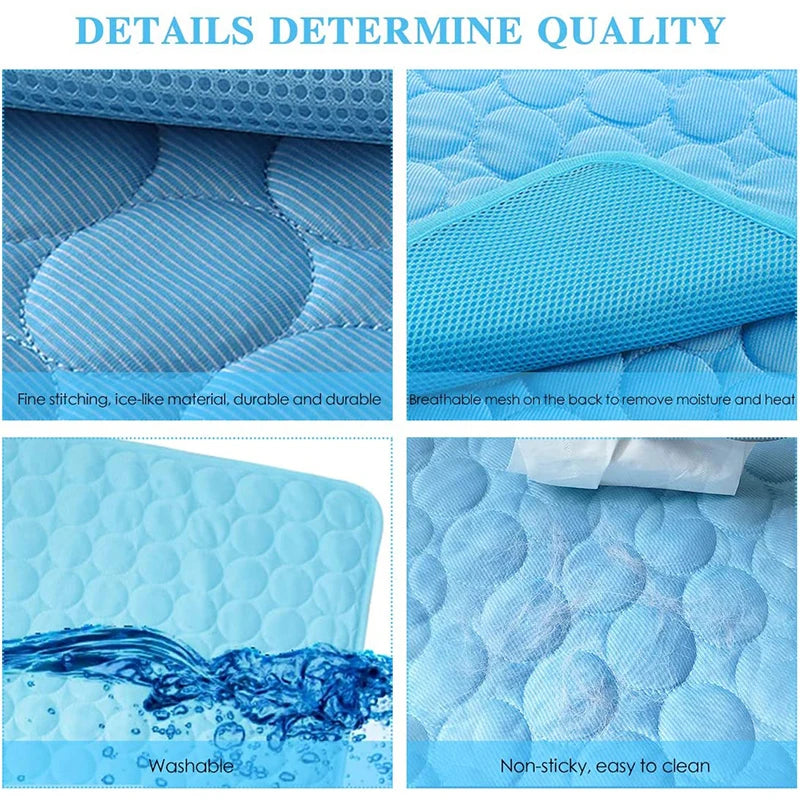 Dog Cooling Mat Cat Durable Ice Pad Blanket
