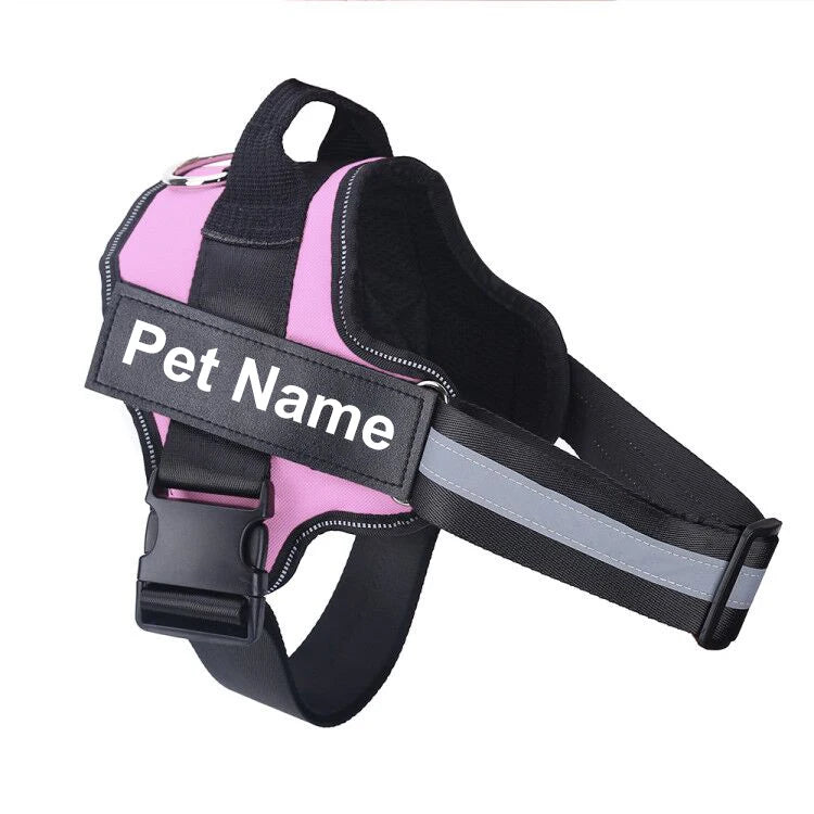 Dog Harness NO PULL Reflective Breathable Adjustable Pet Harness Vest with ID Custom Patch