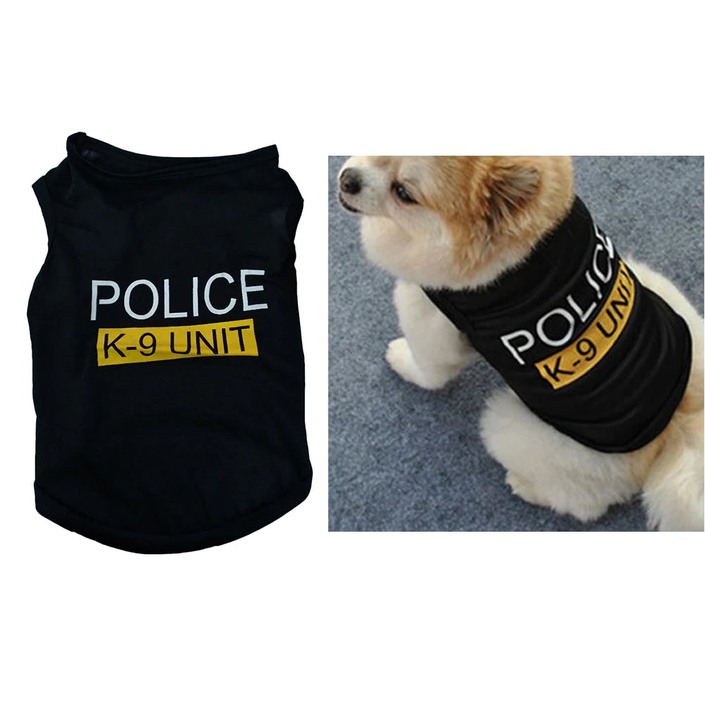 Police Pet Vest Puppy Clothes