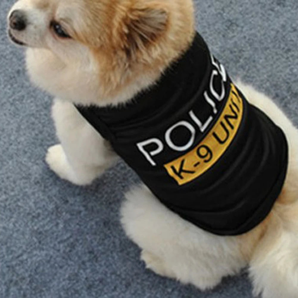 Police Pet Vest Puppy Clothes