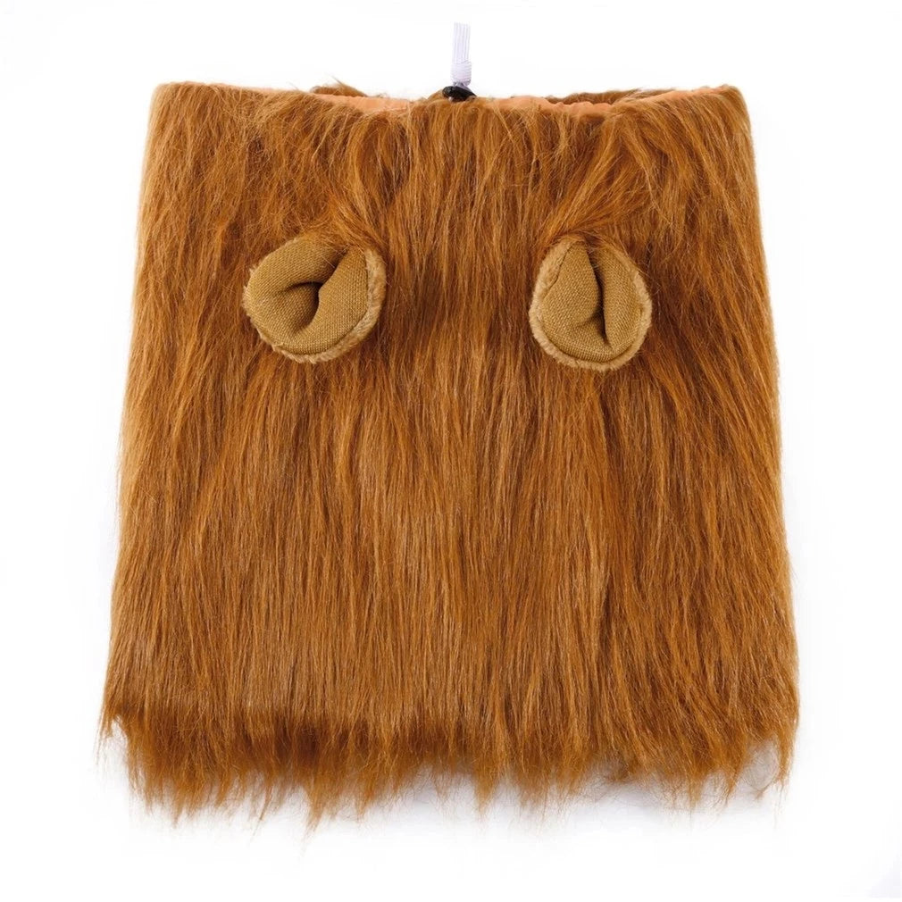 Cute Lion Mane Dog Wig Costume