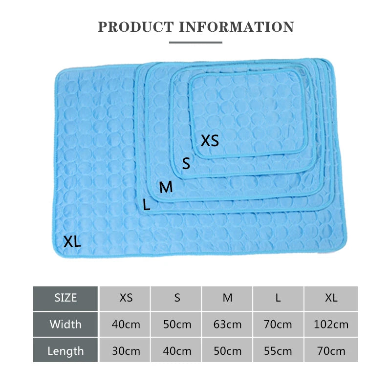 Dog Cooling Mat Cat Durable Ice Pad Blanket