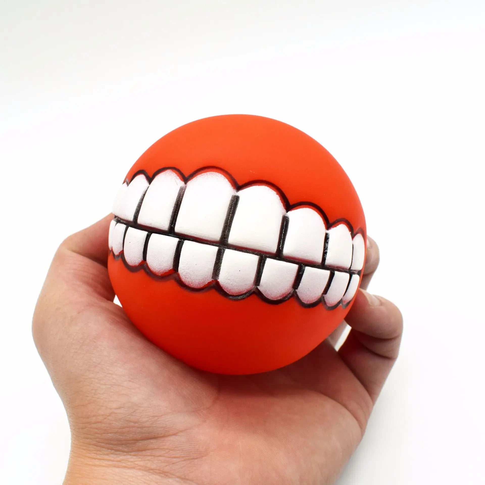 Pet Dog Ball Teeth Funny Silicone Squeaky