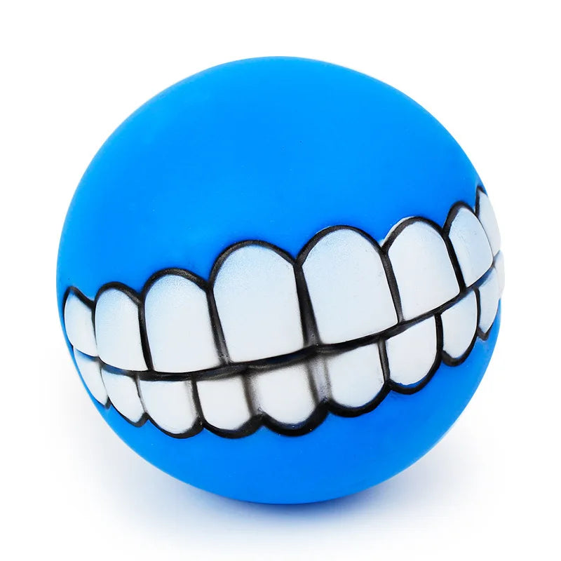 Pet Dog Ball Teeth Funny Silicone Squeaky