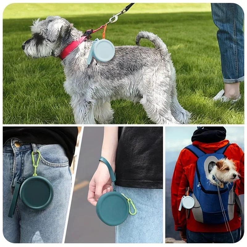 1Pc Silicone Dog Food Bag Outdoor Training Dog Treat Pouch Waterproof