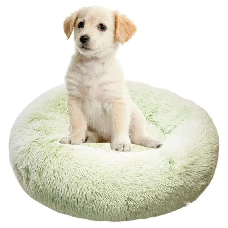 Soft Plush Pet Beds Round USB  Heating Comfortable And Machine Washable