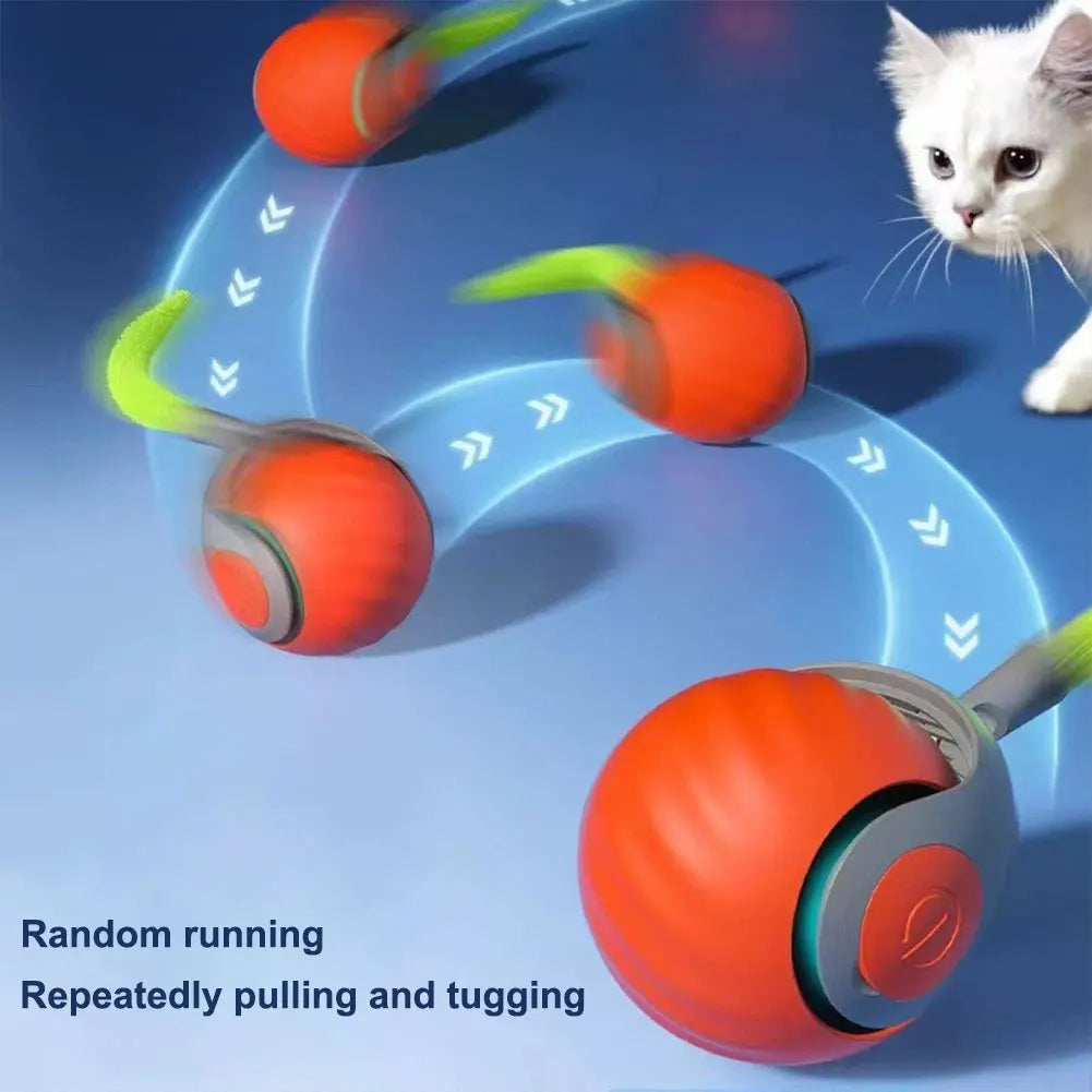 Automatic Moving Cat Toy Ball USB Rechargeable