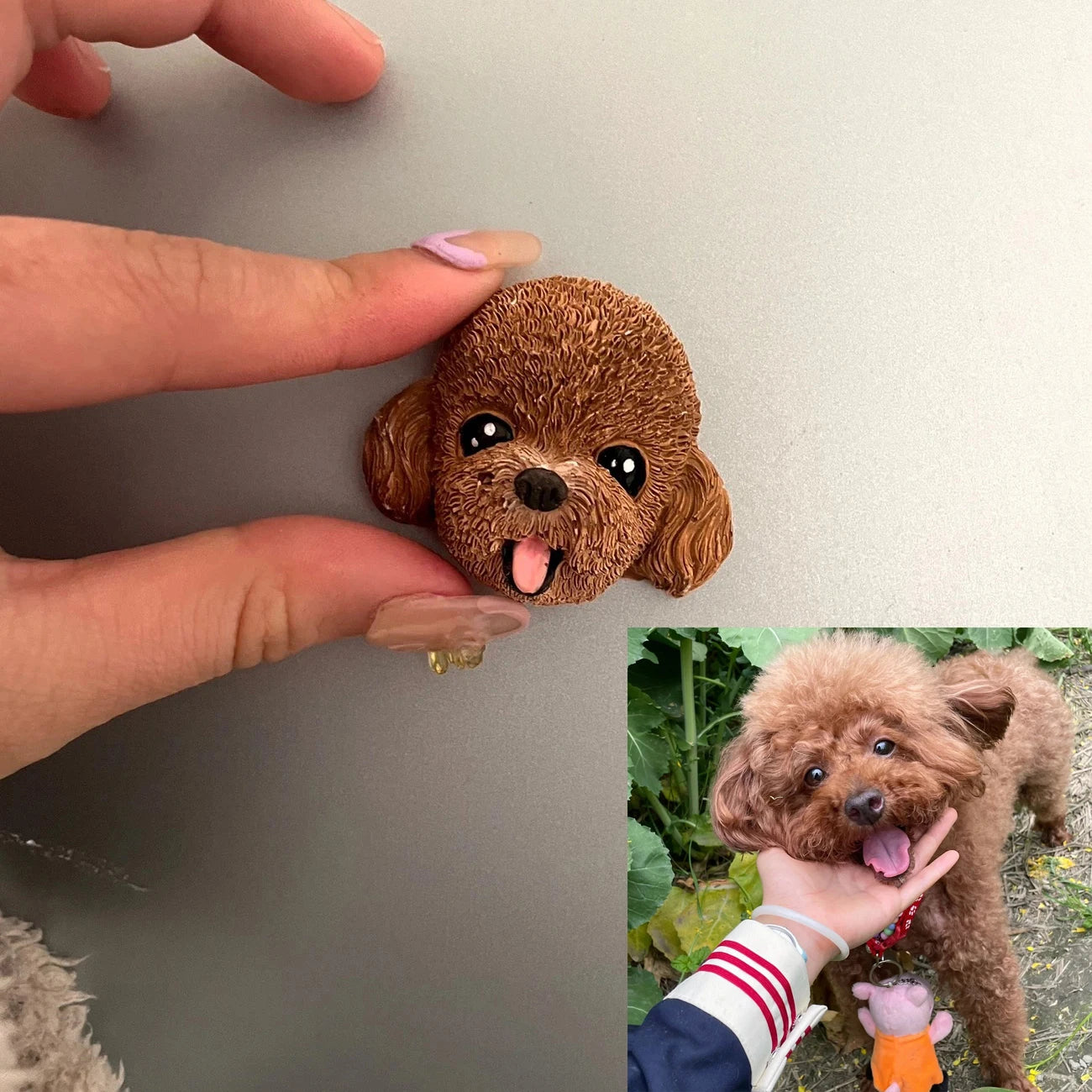 3D Pet Portrait Keychain Custom Head Ornament