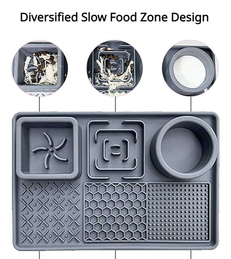 Dog Licking Pad Slow Feeding Bowl Food Grade Silicone Suction Cup