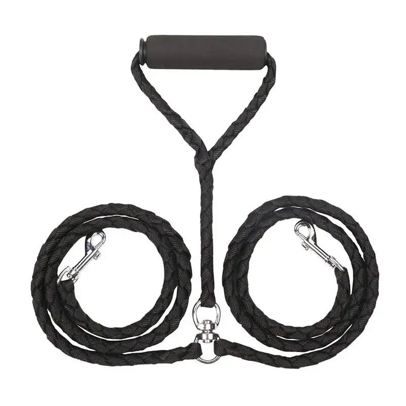 1.4m Pet Double Leash 2 Way Couplers Dog Leash Rope Elastic