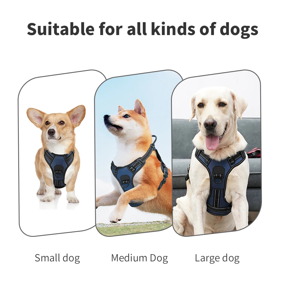 Dog Harness No Pull Adjustable Reflective