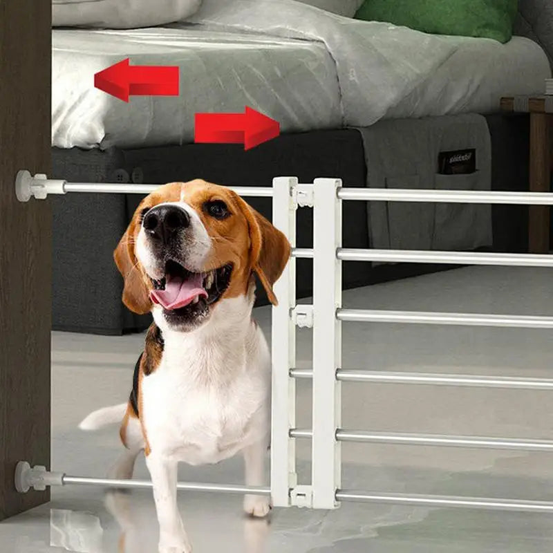 Indoor Dog Gate Retractable Freestanding Fence Nail-free Household Reusable Door