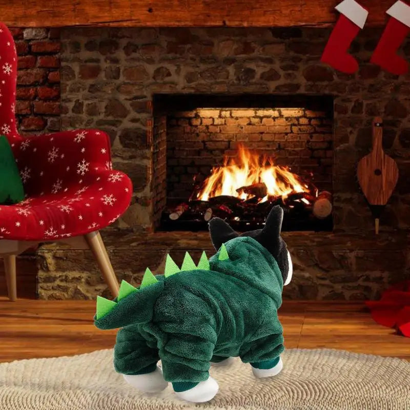 Dog Dinosaur Design Costume Hoodies Soft And Warm