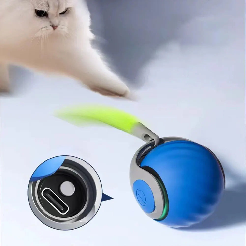 Automatic Moving Cat Toy Ball USB Rechargeable