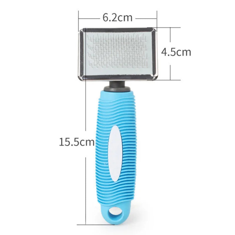 Cat Silicone  Brush Massage Pet Hair Remover Stainless Steel Combs