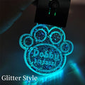 Custom Acrylic LED Dog Personalized Pet Name Laser Engraved Collar Tag Buckle
