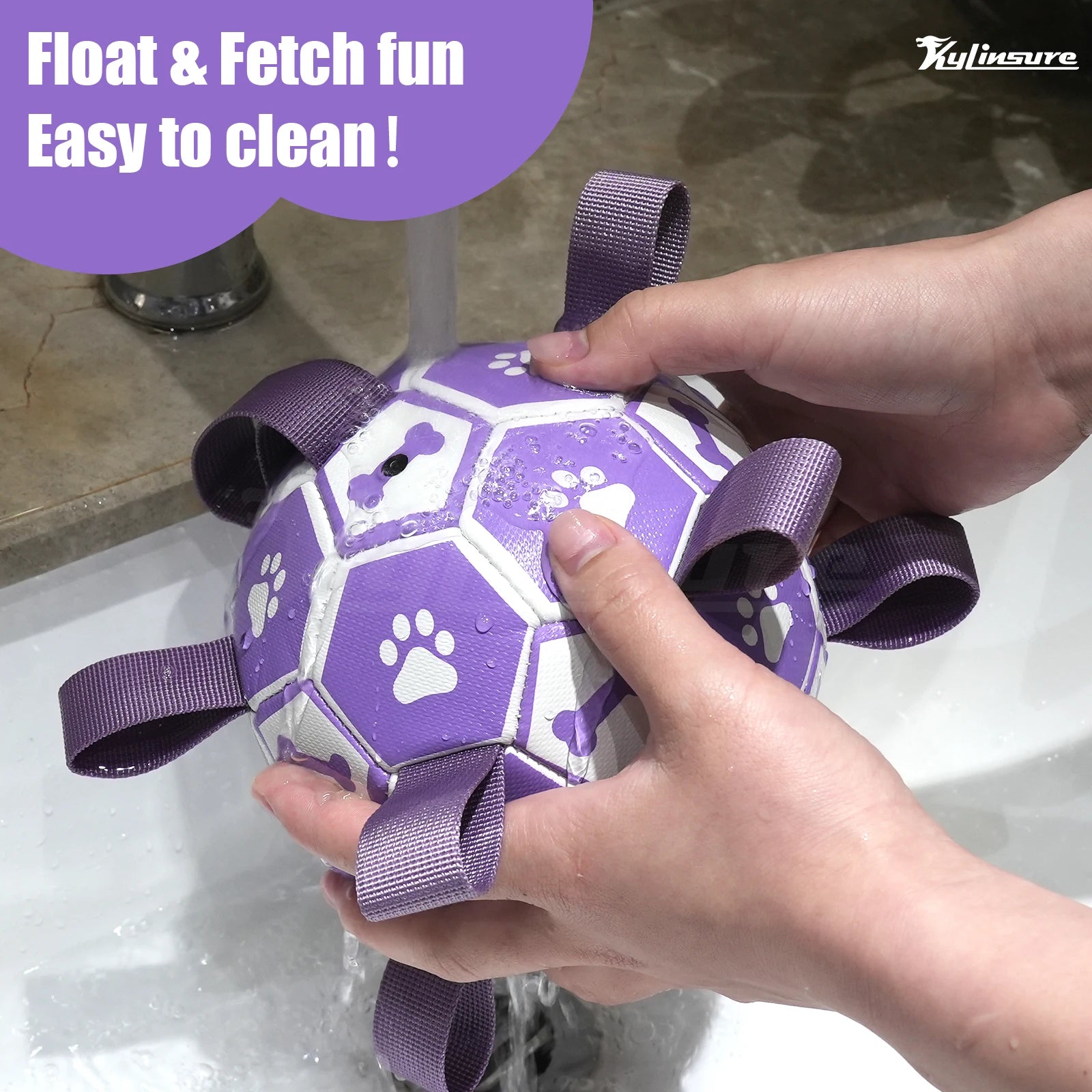 Dog Toys Soccer Ball with Straps, Interactive