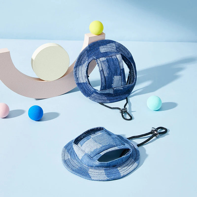 Cat Bucket Hat Dog Sun Hat Breathable With Ear Holes