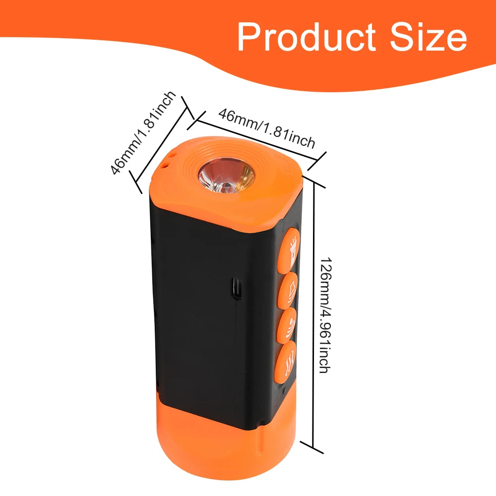 Quad-Head Ultrasonic Dog Training Device Rechargeable Anti Dog Bark Deterrent Device With LED Flashlight