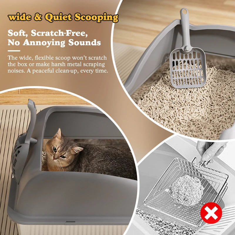 Stainless Steel Cat Litter Box With Lid Never Absorbs Odors, Anti-Urine Leakage