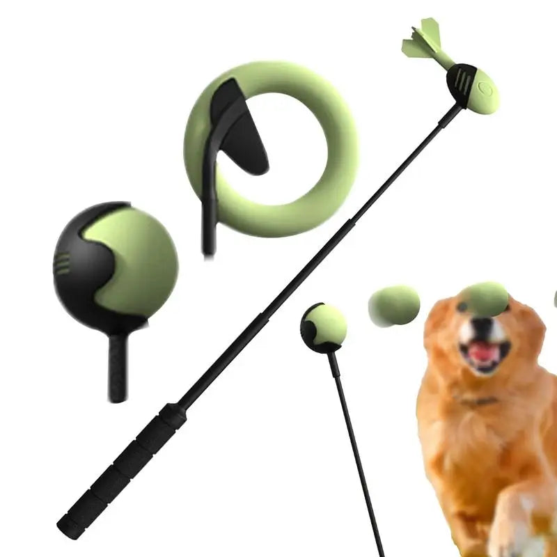 Dog Toys Throwing Pole Pet Throwing Stick Hand Ball Launcher Pole