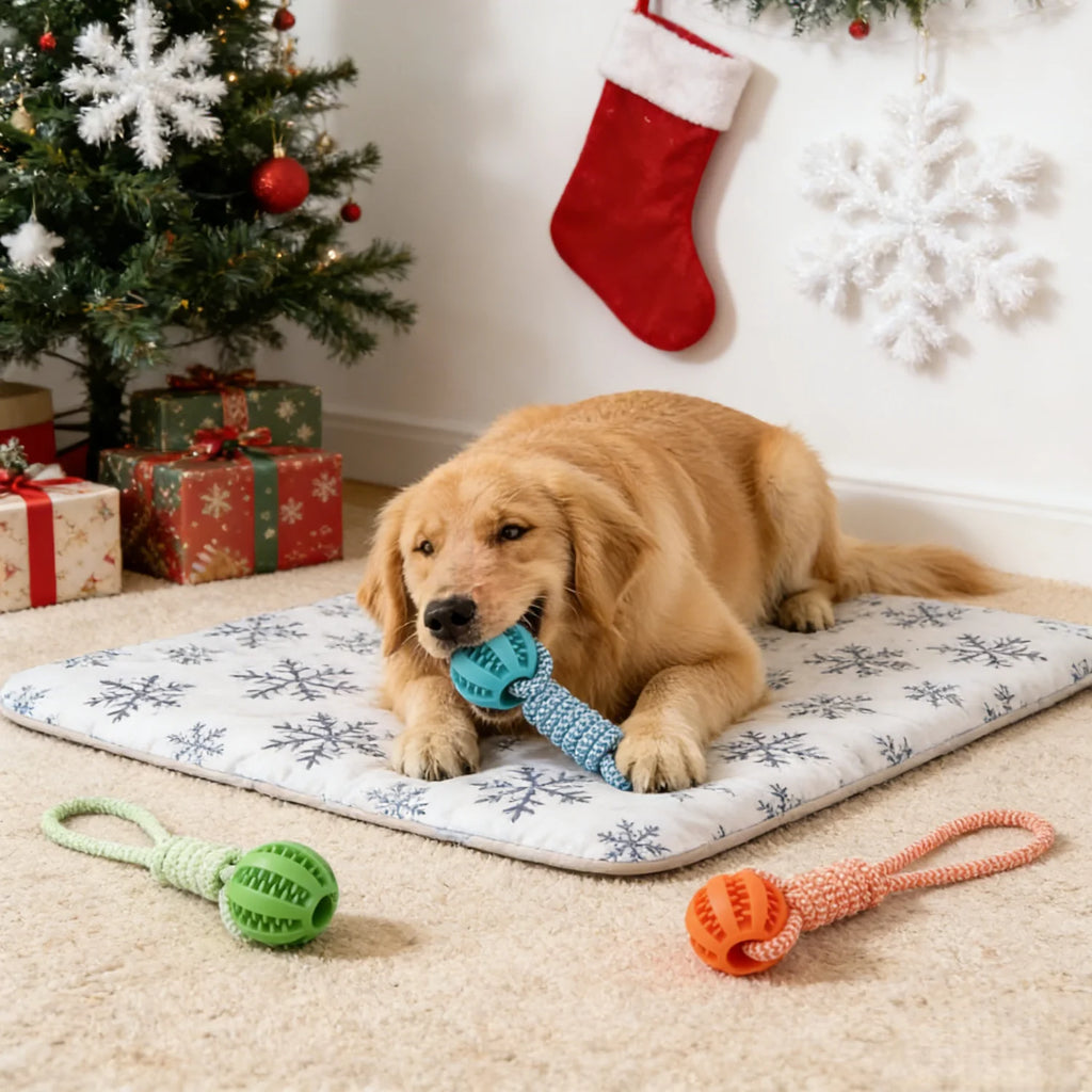 Durable Braided Rope Pet Chew Toy Ball Treat Dispenser