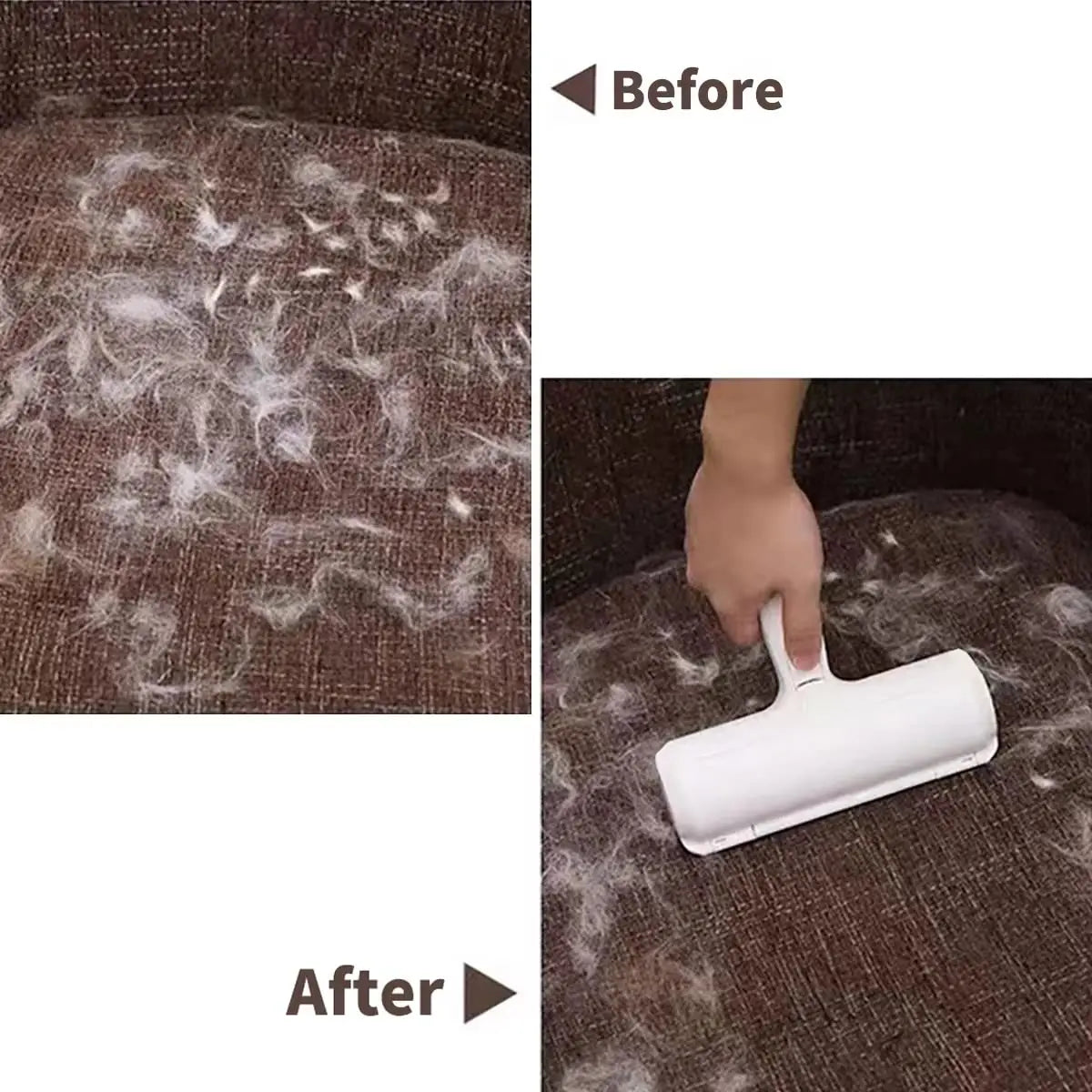 Dog & Cat Fur Remover Roller with Self-Cleaning Base - Perfect for Furniture