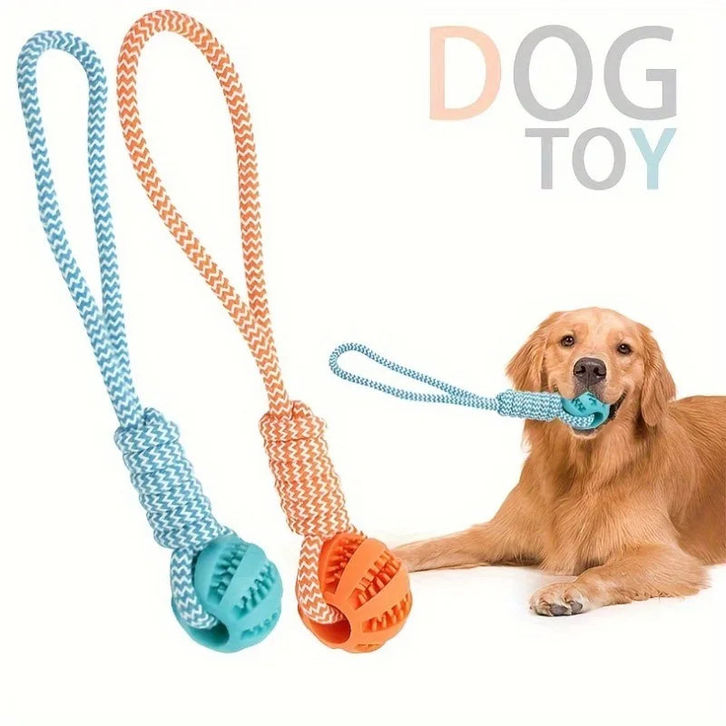 Dog Treat Ball 18x13cm, Chew Resistant Rope Toy