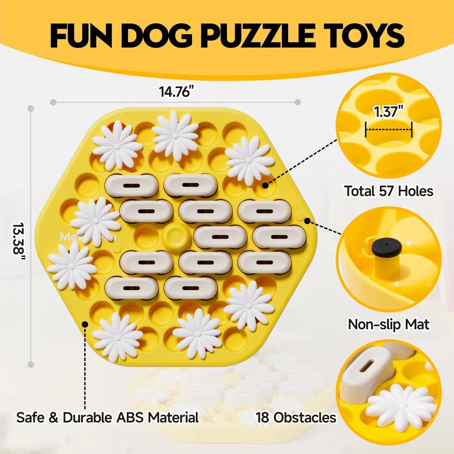 MEWOOFUN Dog Puzzle Toys Slow Feeder
