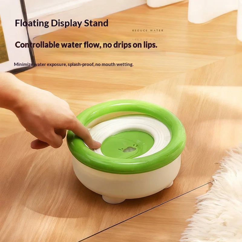 Floating Dog Water Bowl with Filter - Anti Splash Suspension