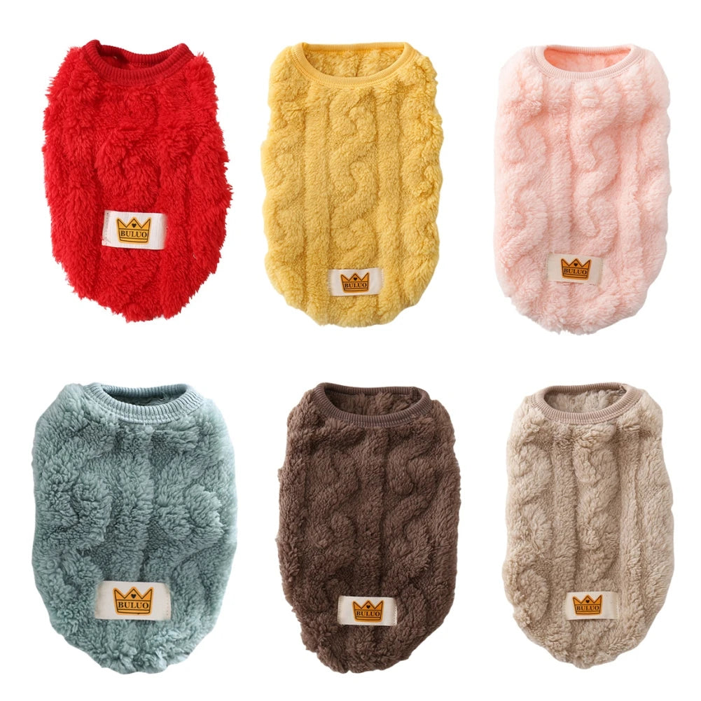 Wavy Double-sided Puppy Kitten Warm Coat Sweater Fleece Pullover