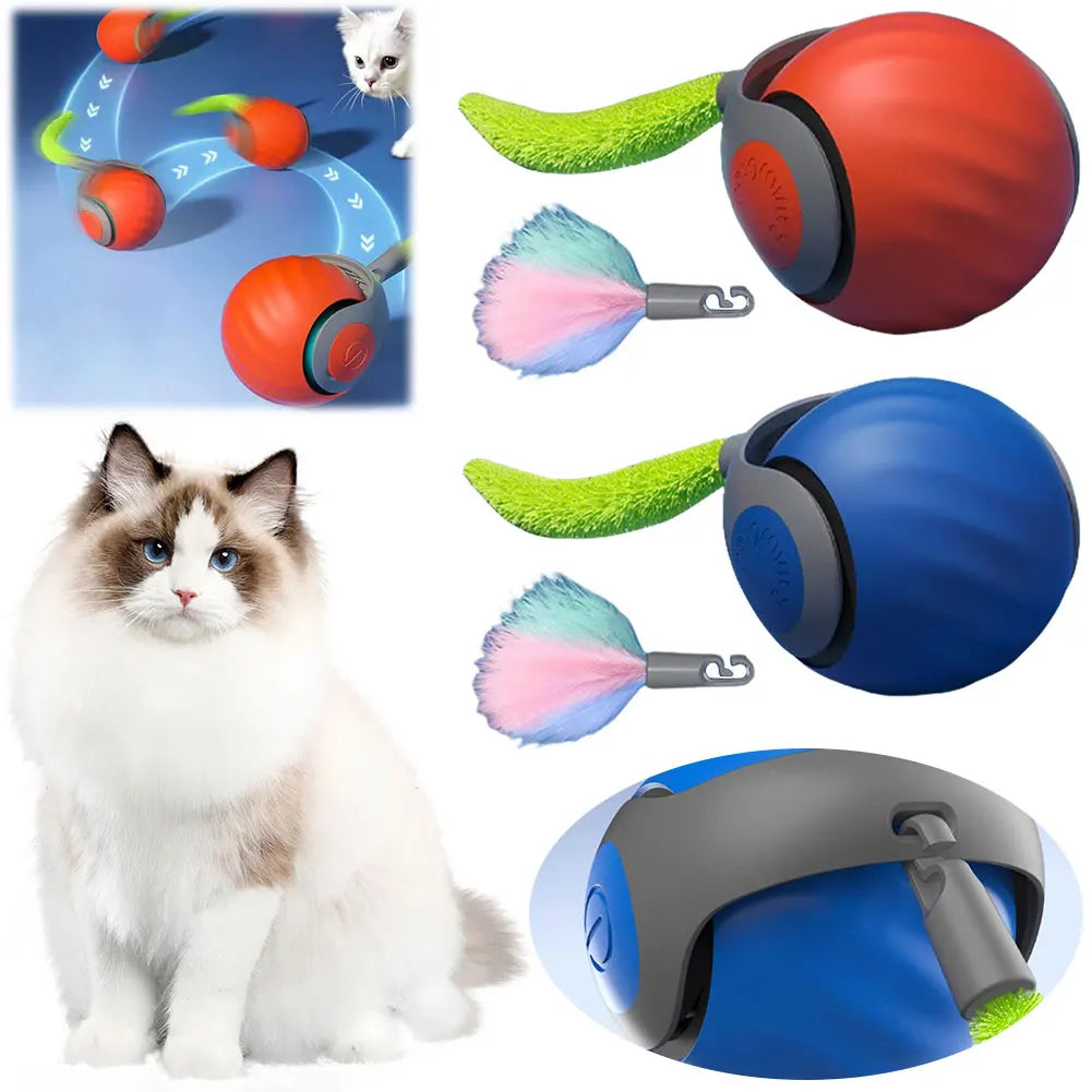 Automatic Moving Cat Toy Ball USB Rechargeable