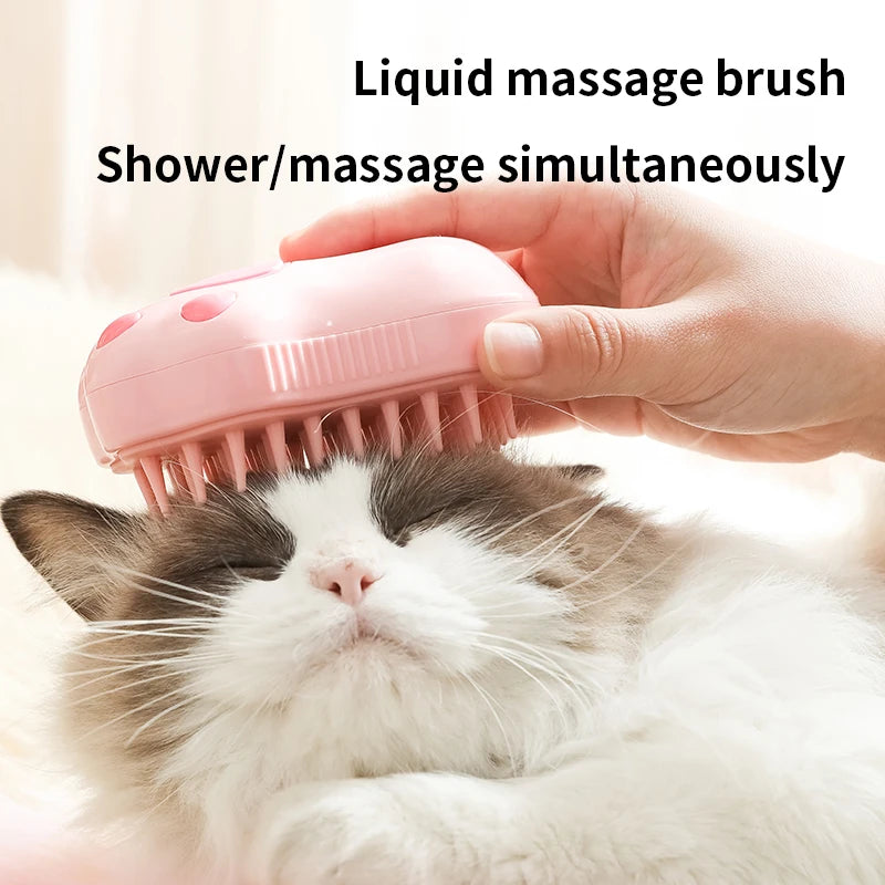 New 3 in 1 Cat Steam Brush Comb Dog Brush Electric Spray Massage Hair Removal Combs ﻿