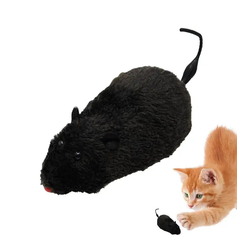 1pcs Fun Mouse Toy and Interactive Plush Wind-Up for Cats Dogs and Kids Mechanical Moving