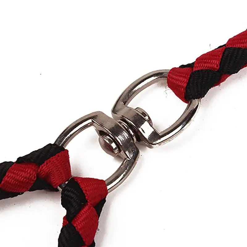 1.4m Pet Double Leash 2 Way Couplers Dog Leash Rope Elastic