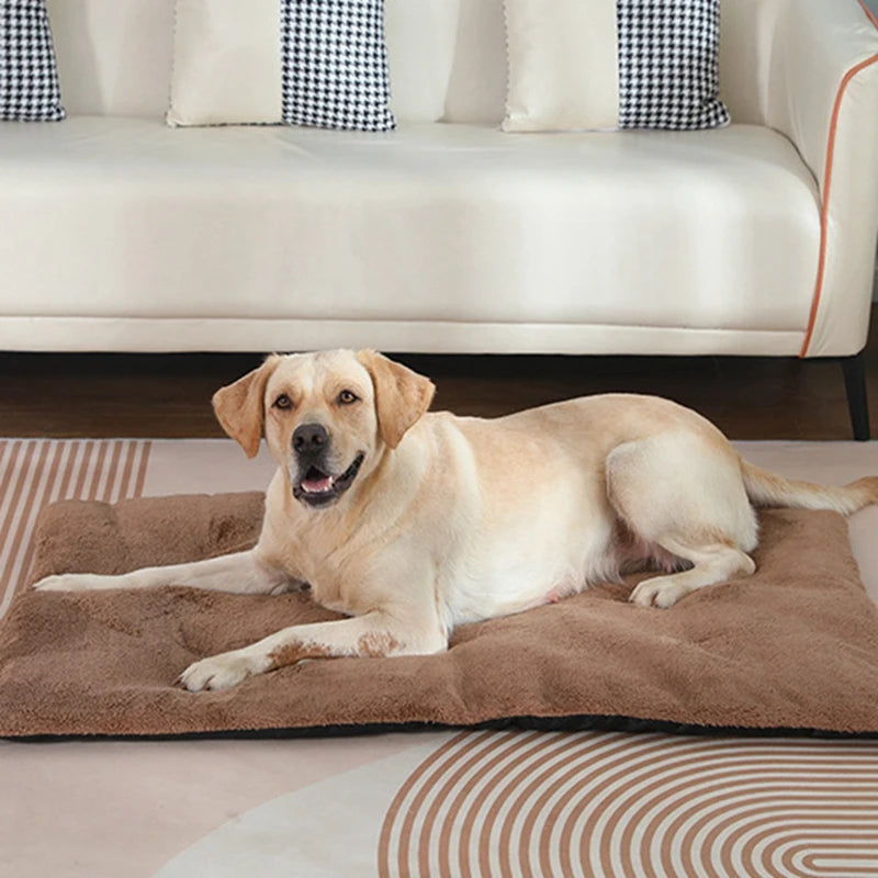 Dog Bed Short Plush Pet Heated Sleeping Mat