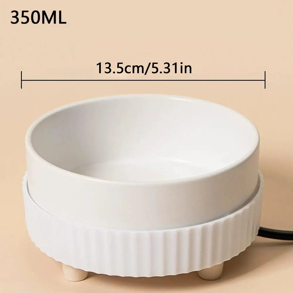 Heated Cat Bowl Rechargeable Ceramic