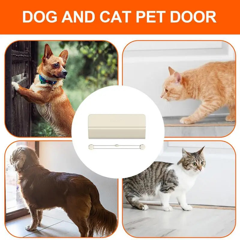 Pet Door Opener Automatic Lockable Entry Training Without Drilling Easy Installation