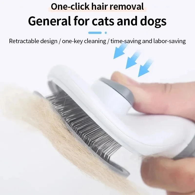 Dog Brush Cat Comb Self Cleaning Pet Hair Remover Brush For Dogs Cats Grooming Dematting Comb