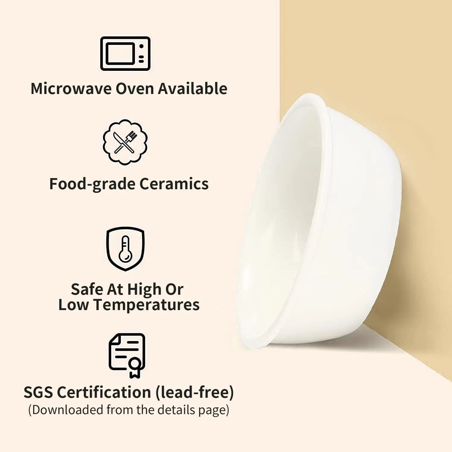 Elevated Cat Ceramic Bowls,15° Tilted Feeding Dishes, Solid Bamboo Water Stand