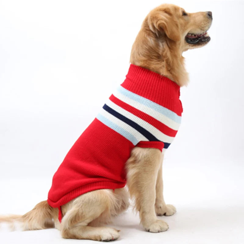 Knit Big Dog Sweater Christmas, Pet Turtleneck Doggy Sweatshirt