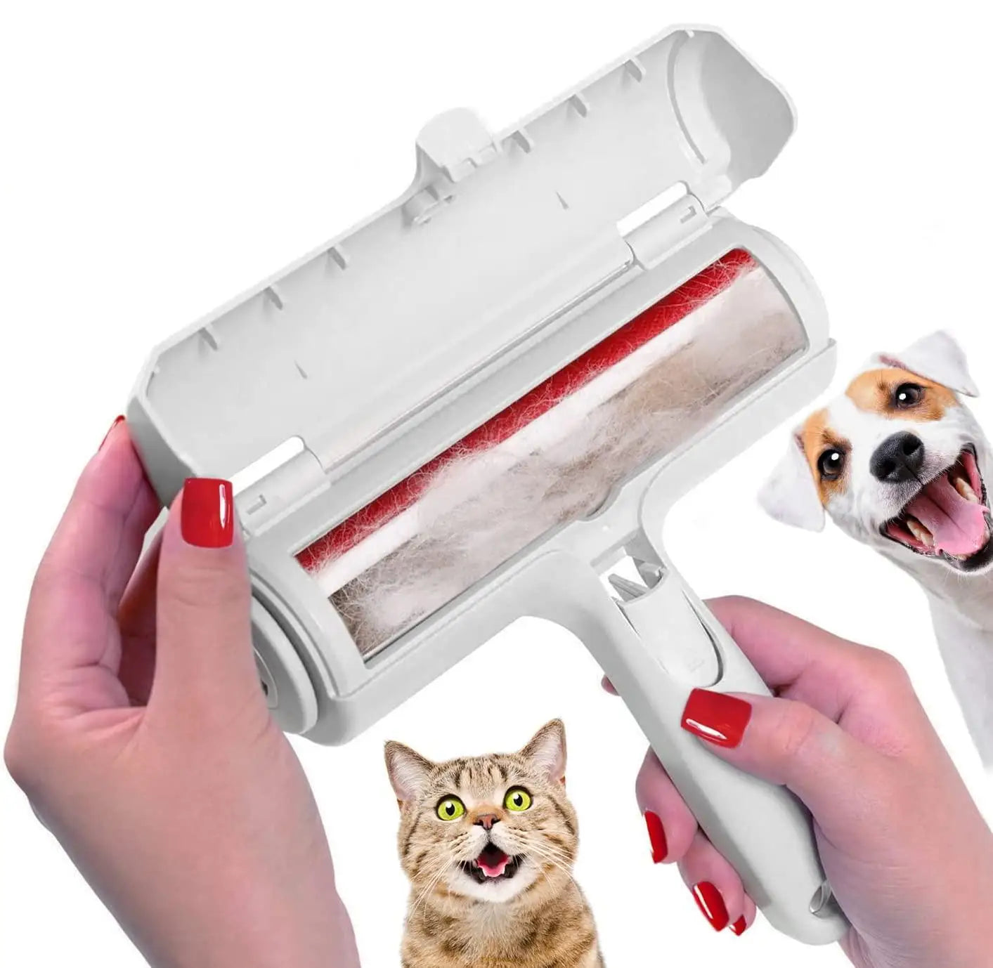 Dog & Cat Fur Remover Roller with Self-Cleaning Base - Perfect for Furniture