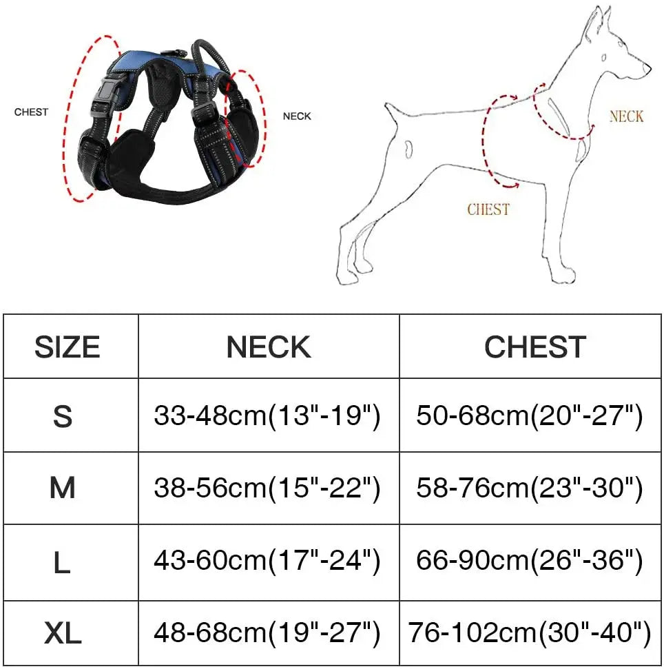 Dog Harness No Pull Adjustable Reflective