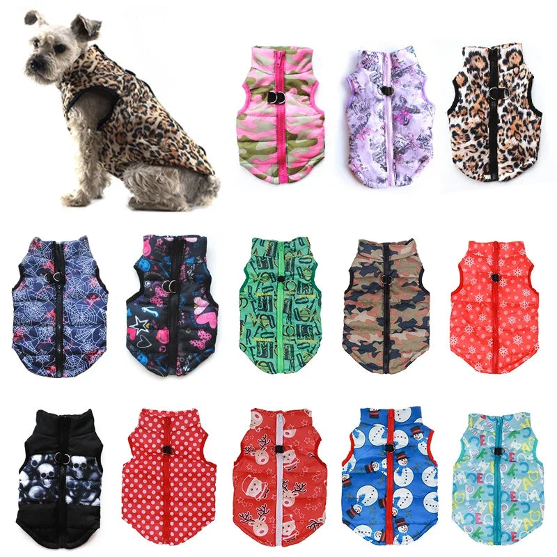 Warm Dog Clothes For Small Dogs Windproof Dog Jacket Vest